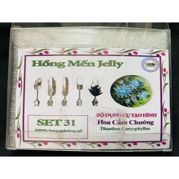 Kim làm thạch rau câu 3D hoa Cẩm Chướng cao cấp không gỉ