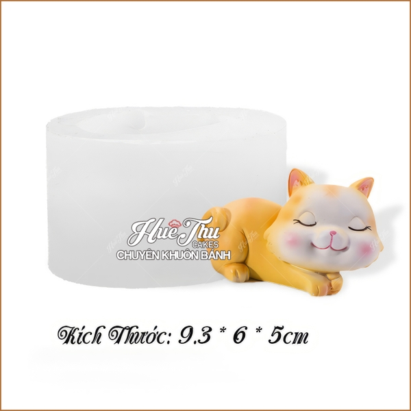 Khuôn silicon Con Mèo Dễ Thương làm bánh rau câu 3D 4D nhấn xôi, fondant, socola, nến hanmade