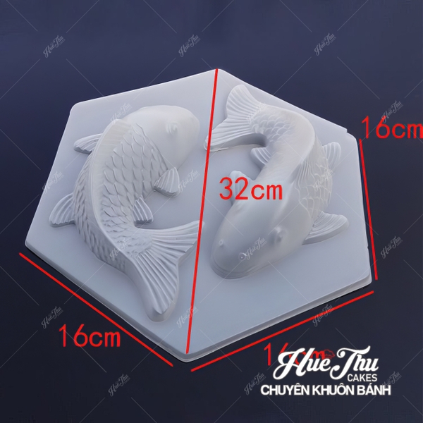 Khuôn Cá Chép / Cá Kol bằng nhựa (nhiều size) dùng đổ rau câu, nhấn xôi