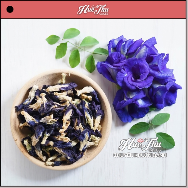 Hoa Đậu Biếc khô nhà trồng 50g - Dùng tạo màu tím biếc, xanh ngọc bích
