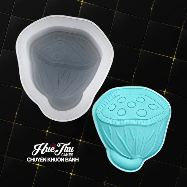 Khuôn silicon Hoa Lá Gương Sen, Lát Cắt Gương Sen làm bánh rau câu 3D 4D nhấn xôi, fondant, socola, nến hanmade
