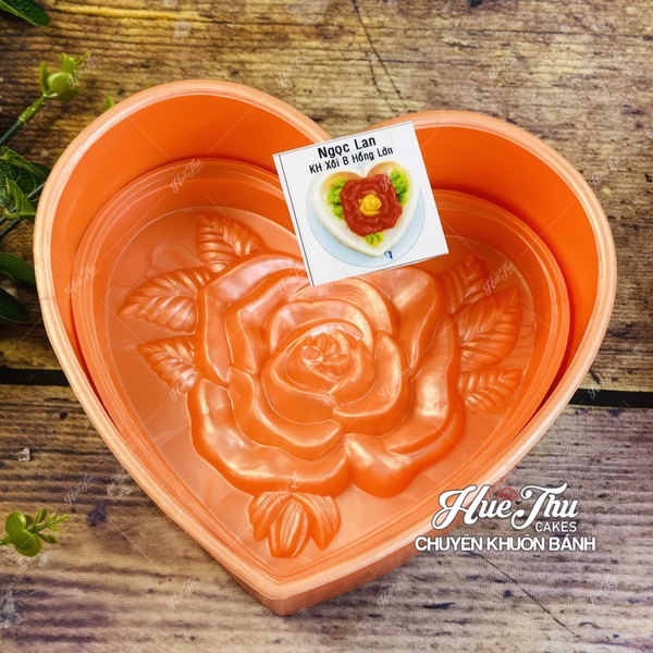 Khuôn xôi hình Trái Tim 17cm cao 7cm - khuôn ép xôi, khuôn nhấn xôi Ngọc Lan