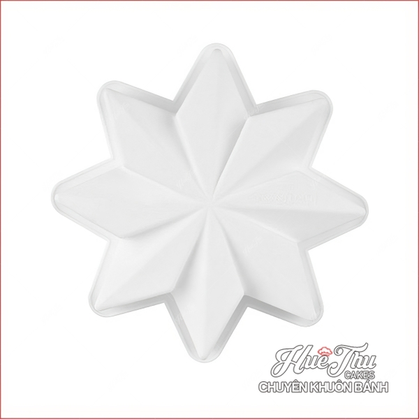 Khuôn silicon Ngôi Sao 8 Cánh 22cm làm bánh rau câu 3D 4D nhấn xôi, fondant, socola, nến hanmade