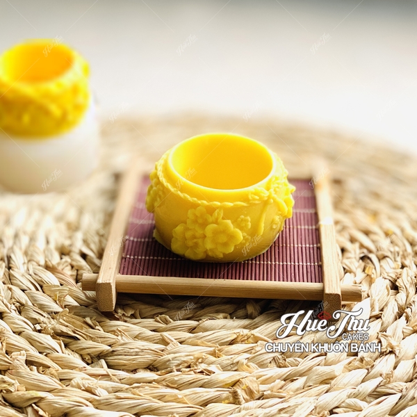 Khuôn silicon Bình Hoa Đào 7.5cm A158 làm bánh rau câu 3D 4D nhấn xôi, fondant, socola, nến hanmade