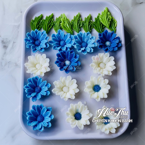 Khuôn silicon lá dài uốn lượn 11x7cm (3 lá) làm bánh rau câu 3D 4D nhấn xôi, fondant, socola, nến hanmade