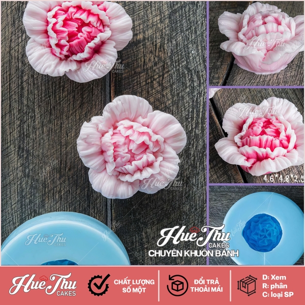 Khuôn silicon hoa Hồng Thái V70 làm bánh rau câu 3D 4D nhấn xôi, fondant, socola, nến hanmade