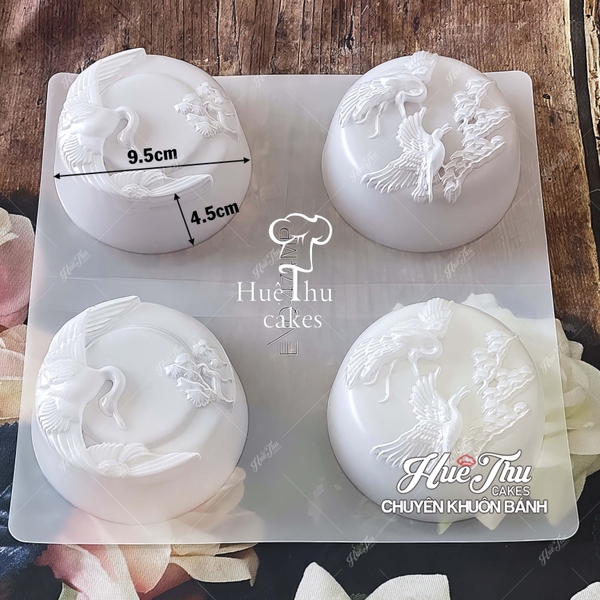 Khuôn rau câu, nhấn xôi Sơn Hạc (vỉ 4 khuôn) làm bánh rau câu, ép xôi