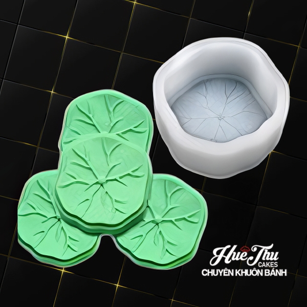 Khuôn silicon Hoa Lá Gương Sen, Lát Cắt Gương Sen làm bánh rau câu 3D 4D nhấn xôi, fondant, socola, nến hanmade