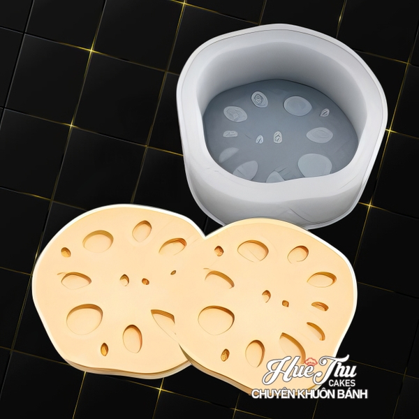 Khuôn silicon Hoa Lá Gương Sen, Lát Cắt Gương Sen làm bánh rau câu 3D 4D nhấn xôi, fondant, socola, nến hanmade