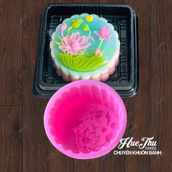 Khuôn silicon Hoa Cúc Hoa Sen Trung Thu A117 (nhiều mẫu) làm bánh rau câu 3D 4D nhấn xôi, fondant, socola, nến hanmade