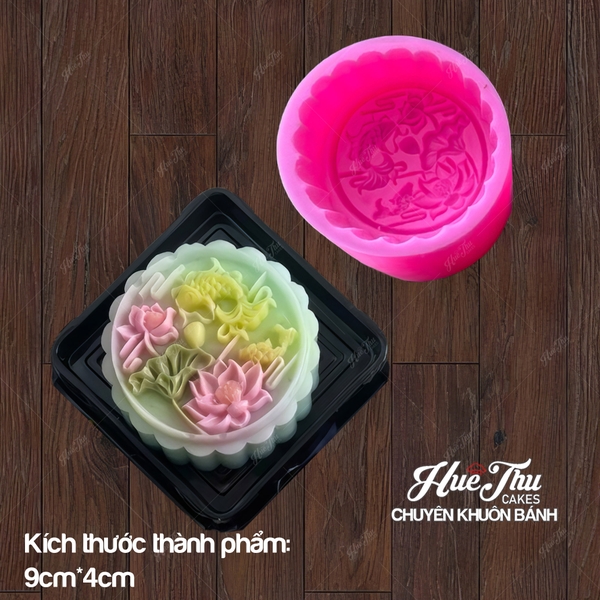 Combo 4 khuôn silicon Hoa Cúc Hoa Sen TT 13141516 A117 làm bánh rau câu 3D 4D nhấn xôi, fondant, socola, nến hanmade