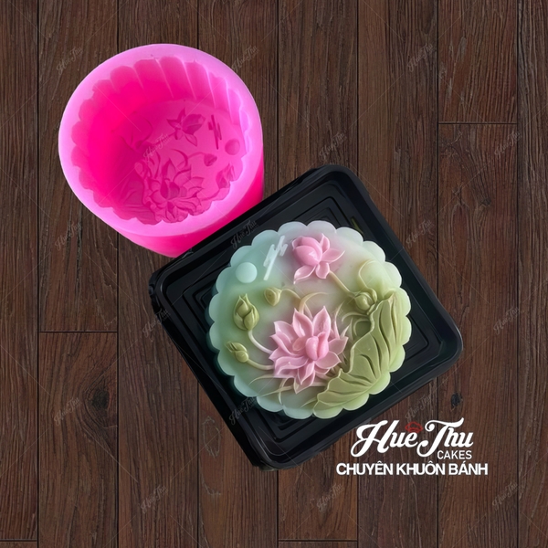 Combo 4 khuôn silicon Hoa Cúc Hoa Sen TT 13141516 A117 làm bánh rau câu 3D 4D nhấn xôi, fondant, socola, nến hanmade