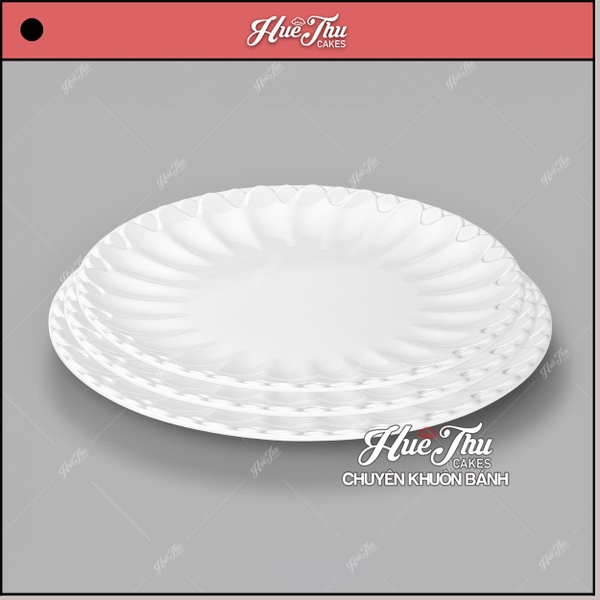 Đĩa Nhựa Tròn Melamine Hoa Vạn Cánh (nhiều size), Đĩa Tròn Mâm Cúng - trang trí đồ ăn, bàn tiệc, mâm cúng