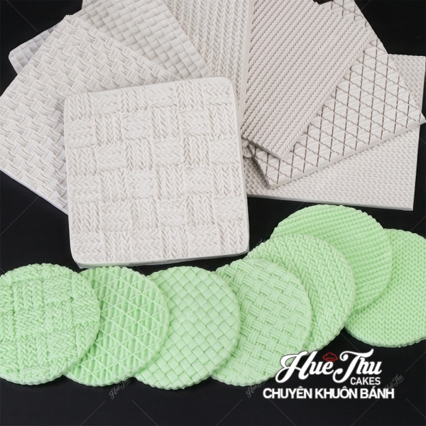 Khuôn silicon ép đậu Mặt Len Đan 10*10cm (4 mặt) nhấn xôi hoa, fondant, chè trôi nước