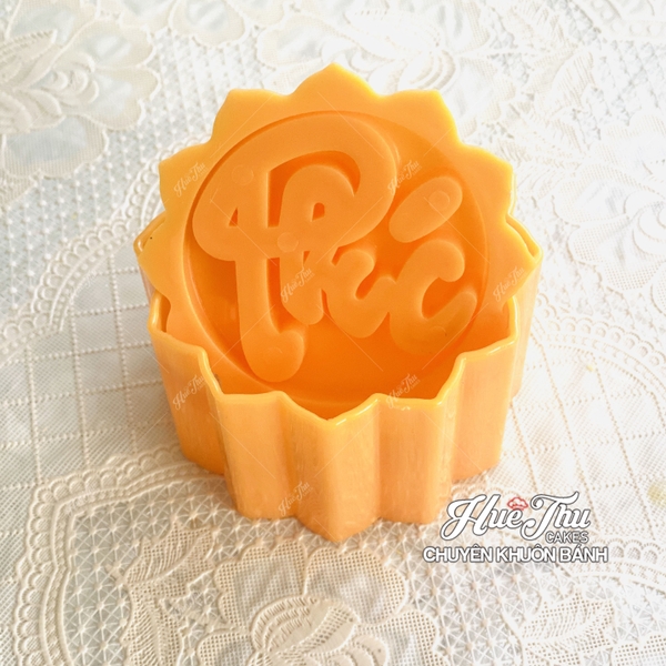 Khuôn xôi hình Cánh Sen 10cm Phúc Lộc Thọ Tài Sen - khuôn ép xôi, khuôn nhấn xôi Vĩnh Trường