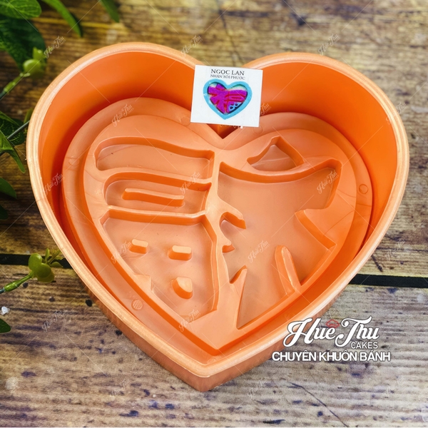 Khuôn xôi hình Trái Tim 17cm cao 7cm - khuôn ép xôi, khuôn nhấn xôi Ngọc Lan
