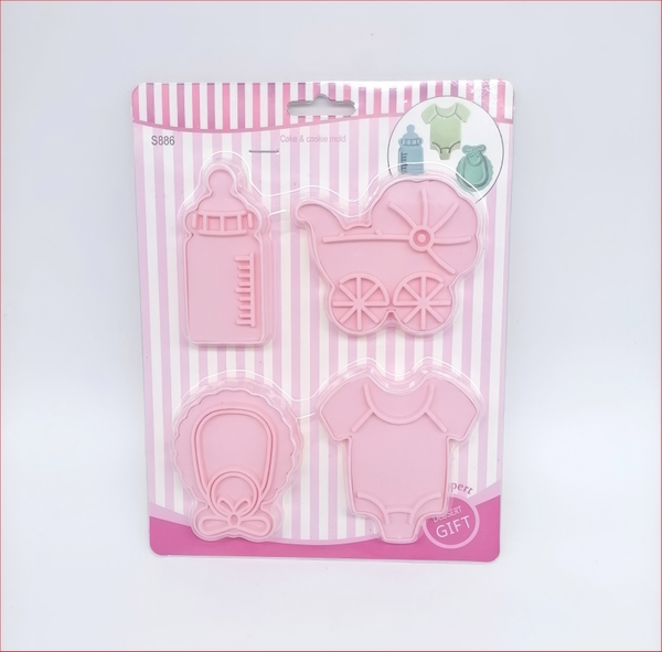 Khuôn nhấn Cutter Bình Sữa Xe Nôi CT1 (nhiều mẫu) tạo hình bánh bao, bánh quy, bánh mì, rau câu, xôi hoa đậu