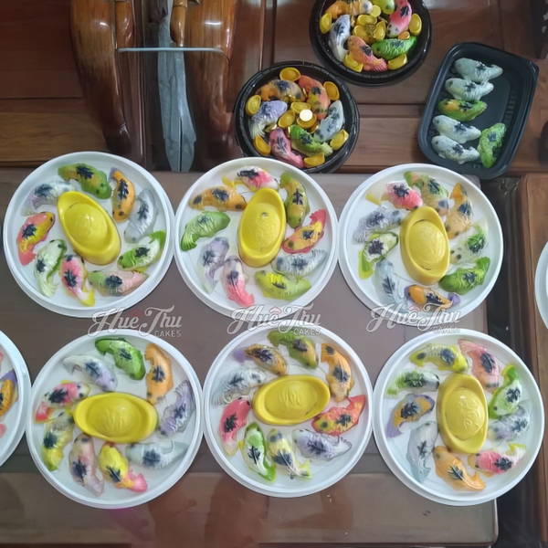 Khuôn rau câu, khay đá Cá Vàng (vỉ 6 con) làm bánh rau câu 3D 4D nhấn xôi, fondant, socola, nến hanmade
