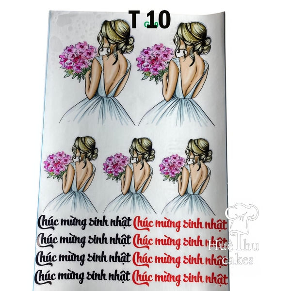 Tấm Decal Trong chủ đề Sinh Nhật, chữ dán tem dán lên bánh trang trí bánh rau câu tiện lợi (nhiều mẫu)