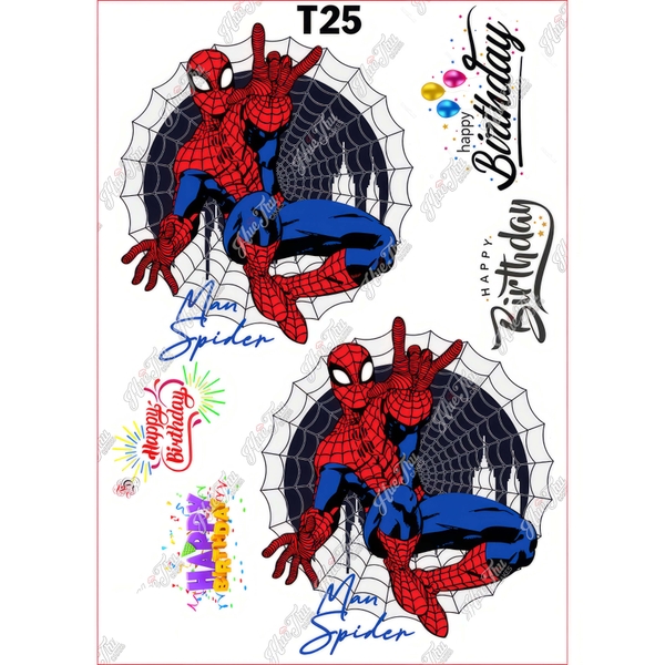 Tấm Decal Trong chủ đề Sinh Nhật, chữ dán tem dán lên bánh trang trí bánh rau câu tiện lợi (nhiều mẫu)