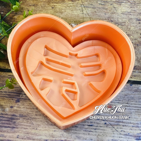 Khuôn xôi hình Trái Tim 17cm cao 7cm - khuôn ép xôi, khuôn nhấn xôi Ngọc Lan