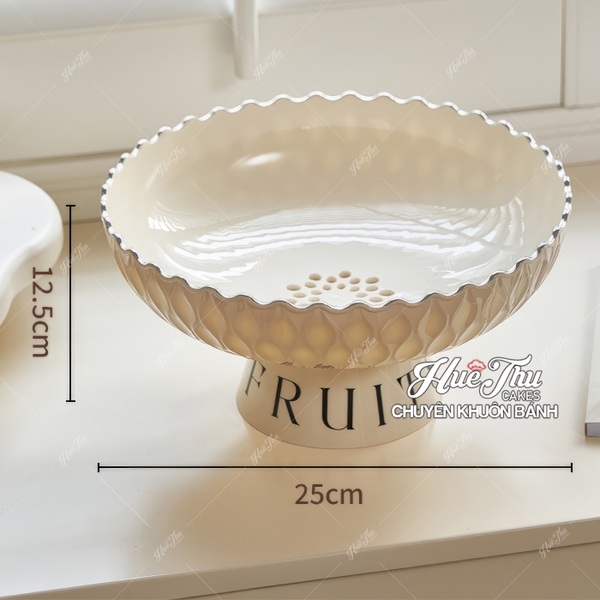 Khay Nhựa Đựng Trái Cây Hoa Quả 25cm đế tháo rời tiện lợi