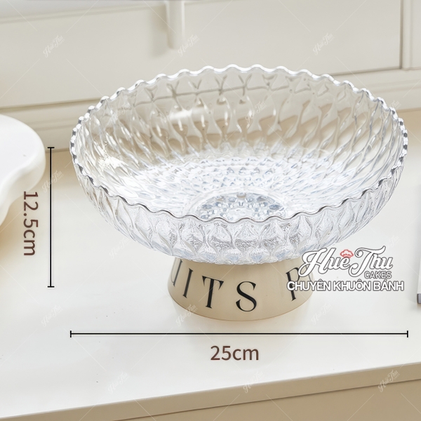 Khay Nhựa Đựng Trái Cây Hoa Quả 25cm đế tháo rời tiện lợi