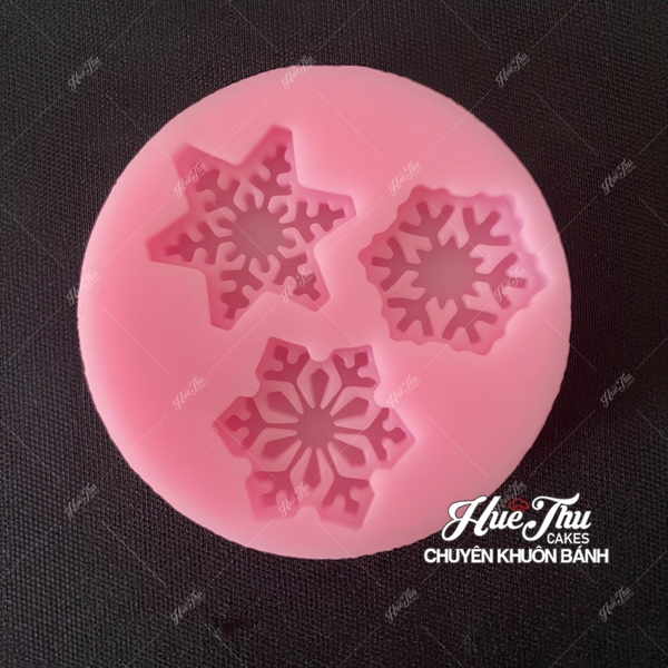 Khuôn silicon Bông Tuyết làm bánh rau câu 3D 4D nhấn xôi, fondant, socola, nến hanmade