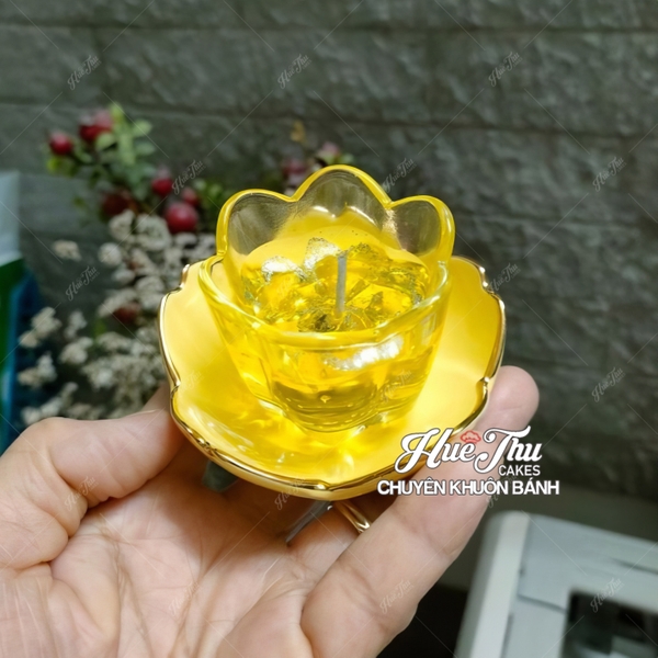 Nến Hoa Mai (hộp 12 nến) decor bàn tiệc, mâm cúng, cúng dường, thắp hương