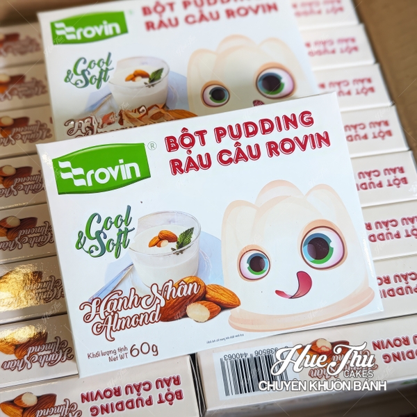 Bột Pudding Rau Câu Rovin hương Xoài/Dưa Lưới/Hạnh Nhân/Trà Xanh/Đào