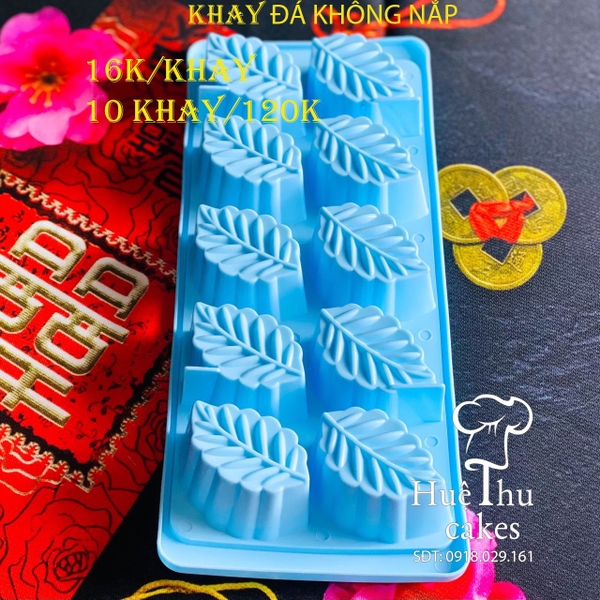 Khuôn rau câu, khay đá Chiếc Lá làm bánh rau câu 3D 4D nhấn xôi, fondant, socola, nến hanmade