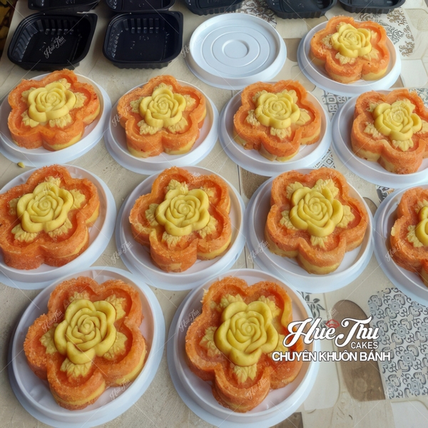 Khuôn xôi hình Bông Mai 15cm - khuôn ép xôi, khuôn nhấn xôi Vĩnh Trường