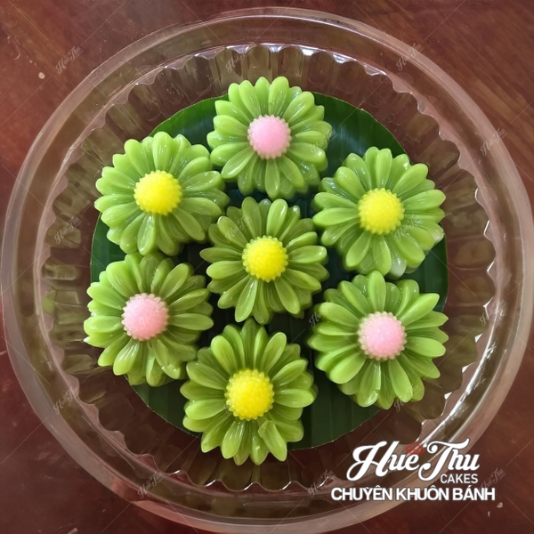 Khuôn silicon Nhiều Loại Hoa 5cm (10 cái) làm bánh rau câu, nhấn xôi, bánh da lợn