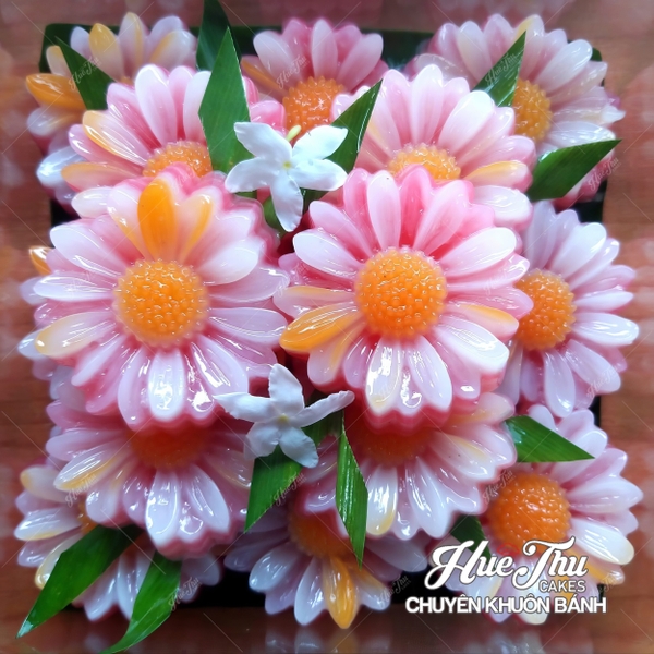 Khuôn silicon Nhiều Loại Hoa 5cm (10 cái) làm bánh rau câu, nhấn xôi, bánh da lợn