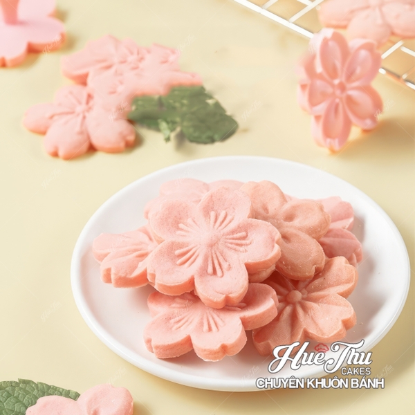 Khuôn nhấn Cutter Hoa Anh Đào (4 mặt hoa) tạo hình bánh quy, bánh mì, rau câu, xôi hoa