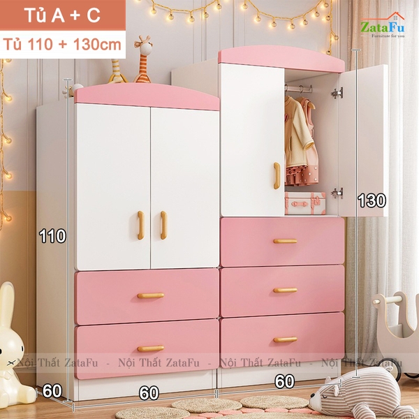 tủ quần áo 1m2