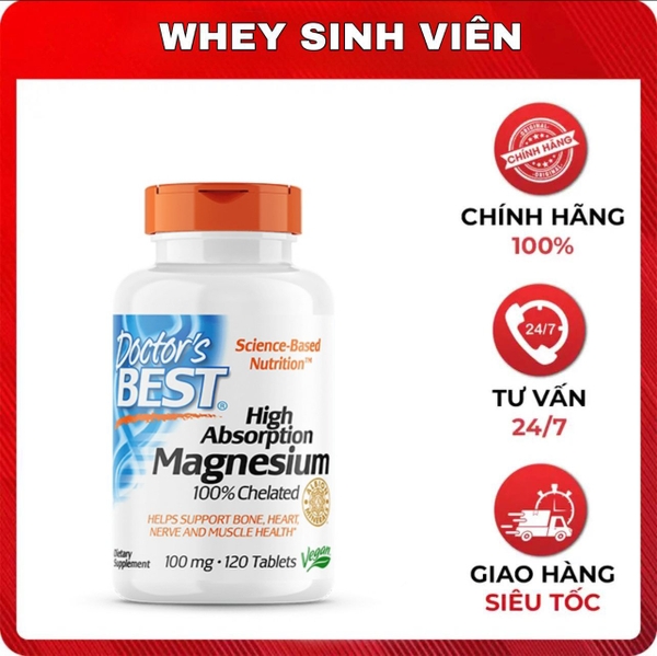 Doctor's Best Magnesium (120 viên) | wheysinhvien