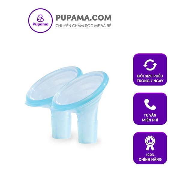 Bộ phụ kiện máy Unimom: Phễu Pumpin, cổ nối hẹp, van silicon, đầu nối pump