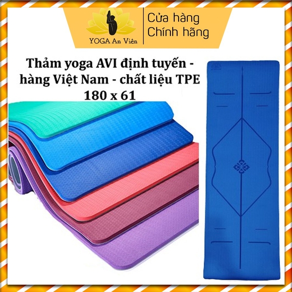Thảm tập yoga AVI 10mm chất liệu thoáng mát, thảm yoga thấm hút mồ hôi chống trơn cực tốt