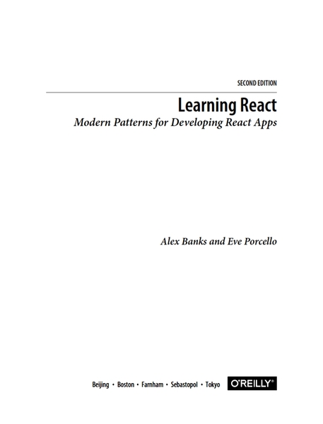 Learning React Modern Patterns for Developing React Apps 2nd Edition