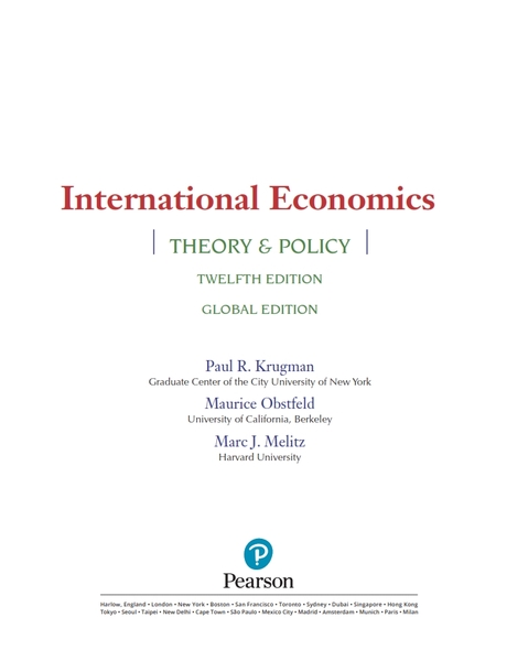 International Finance: Theory and Policy 12th Edition International Finance: Theory and Policy 12th Edition