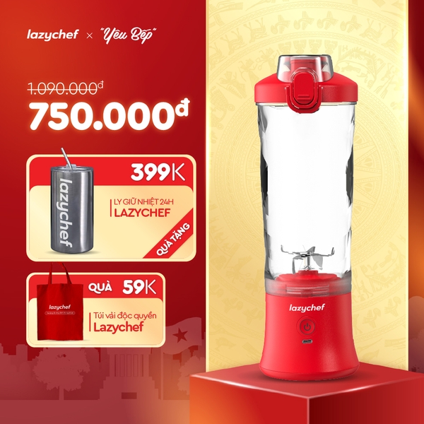 Máy xay cầm tay đa năng 3in1 Lazychef 600ml