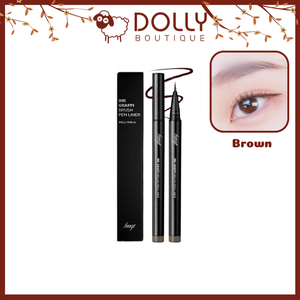 Kẻ Mắt Nước The Face Shop Ink Graffi Brush Pen Liner #02 Brown (Nâu) 0.6g