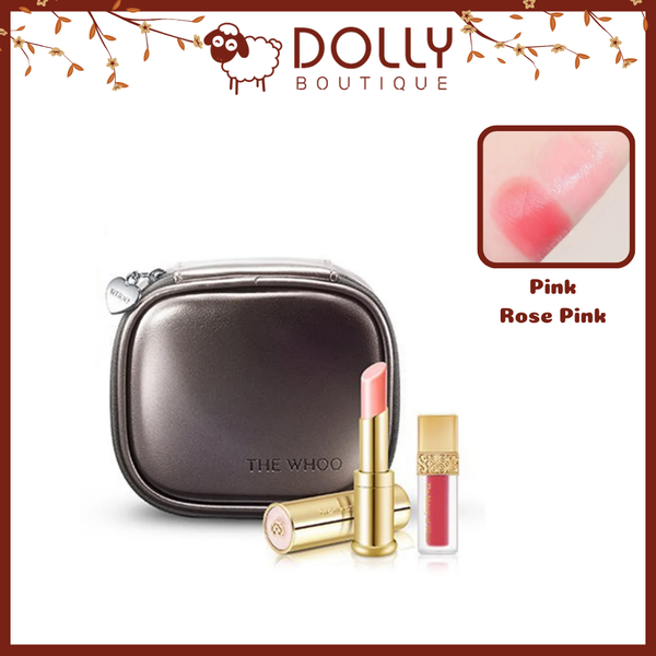 Set Son Dưỡng Môi Whoo Gongjinhyang Glow Lip Balm Special Pink 3 Món