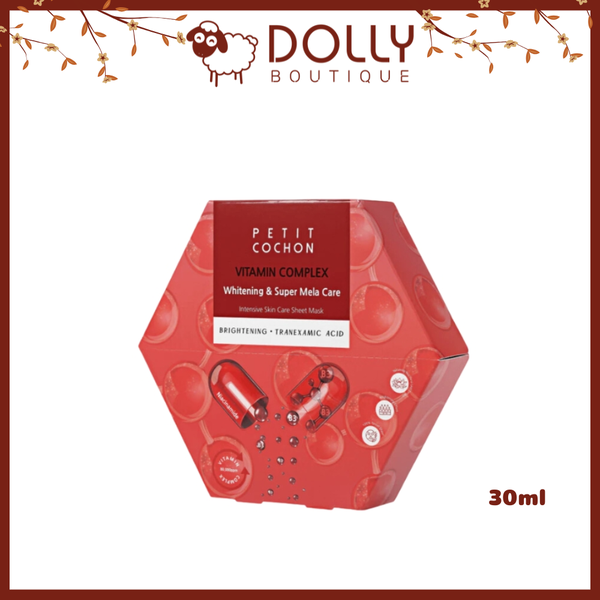 Mặt Nạ Petitcochon Vitamin Complex Whitening Mela Care 30ml