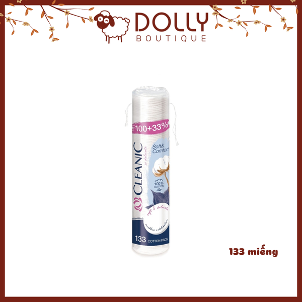 Bông Tẩy trang Cleanic Soft And Comfort Cotton Pads 133 Miếng