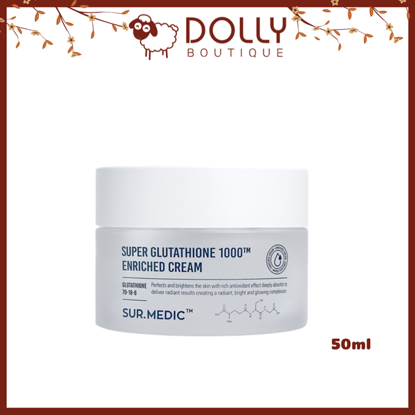 Kem Dưỡng Ẩm Sur.Medic+ Super Glutathione 1000 Enriched Cream 50ml