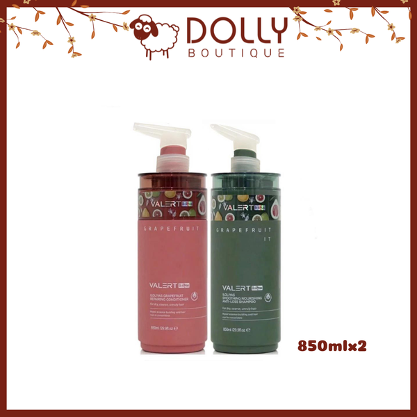 Bộ Dầu Gội Xả Bưởi Valert Grapefruit Iloliyas 850ml*2 chai