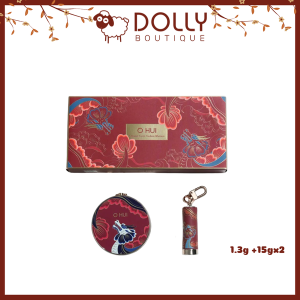 Set Trang Điểm Ohui Limited Ultimate Cover Cushion tặng kèm 1 lõi + Lipstick Red 1.3g