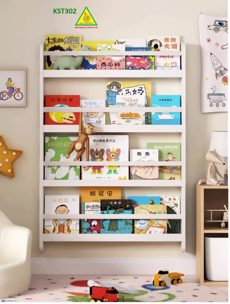 ke-treo-tuong-don-gian-ke-dung-sach-bao-ke-sach-tranh-mau-giao-cho-be-kst302